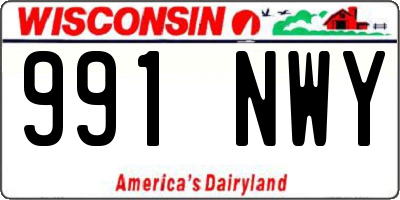 WI license plate 991NWY