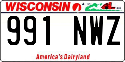 WI license plate 991NWZ