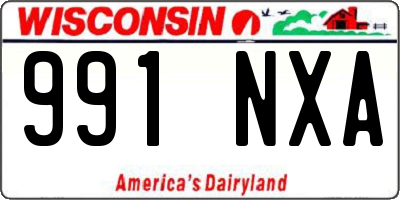 WI license plate 991NXA