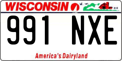 WI license plate 991NXE