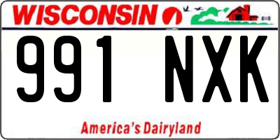 WI license plate 991NXK