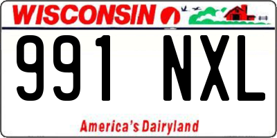 WI license plate 991NXL