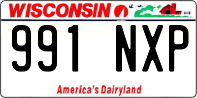 WI license plate 991NXP