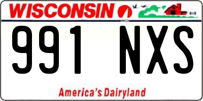 WI license plate 991NXS