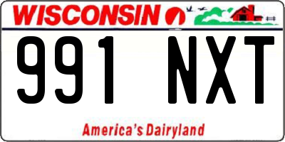 WI license plate 991NXT