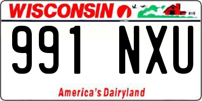 WI license plate 991NXU