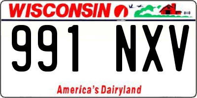 WI license plate 991NXV