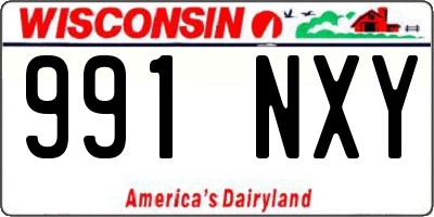 WI license plate 991NXY