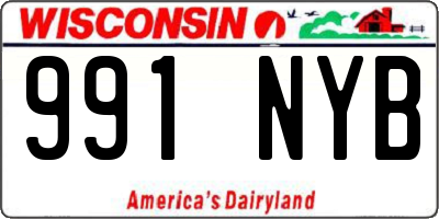 WI license plate 991NYB