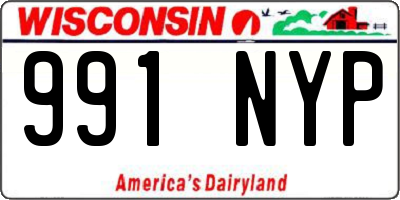 WI license plate 991NYP