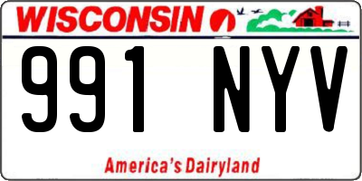 WI license plate 991NYV