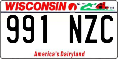 WI license plate 991NZC