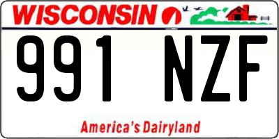 WI license plate 991NZF