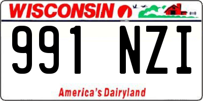 WI license plate 991NZI