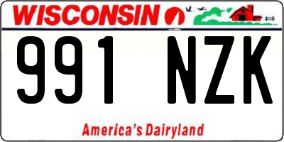 WI license plate 991NZK