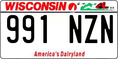 WI license plate 991NZN