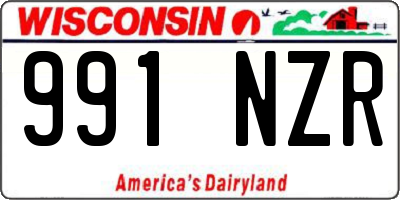 WI license plate 991NZR