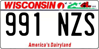 WI license plate 991NZS
