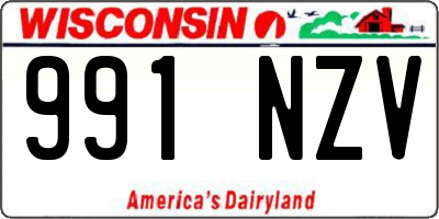WI license plate 991NZV