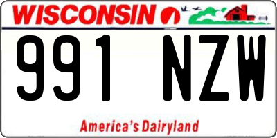 WI license plate 991NZW