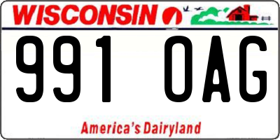 WI license plate 991OAG