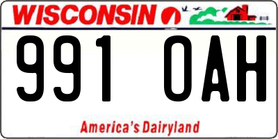 WI license plate 991OAH