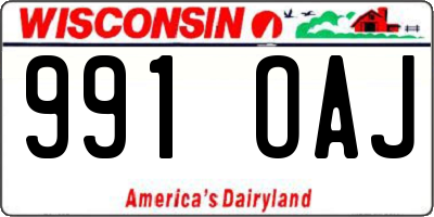 WI license plate 991OAJ