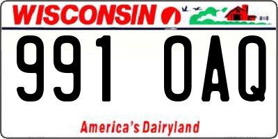 WI license plate 991OAQ