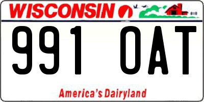 WI license plate 991OAT