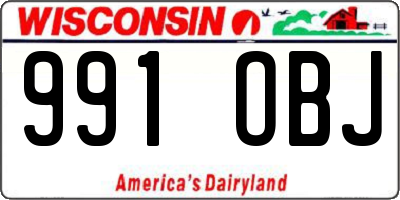 WI license plate 991OBJ