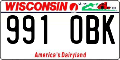 WI license plate 991OBK