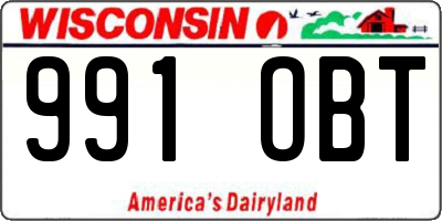 WI license plate 991OBT