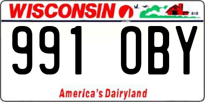 WI license plate 991OBY