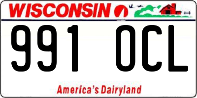 WI license plate 991OCL