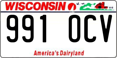 WI license plate 991OCV