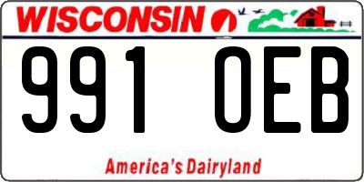 WI license plate 991OEB