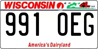 WI license plate 991OEG