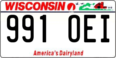 WI license plate 991OEI