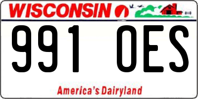 WI license plate 991OES