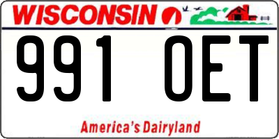 WI license plate 991OET