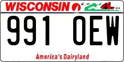 WI license plate 991OEW