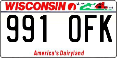 WI license plate 991OFK