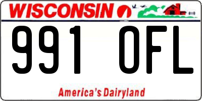 WI license plate 991OFL
