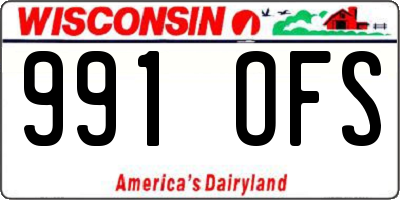 WI license plate 991OFS