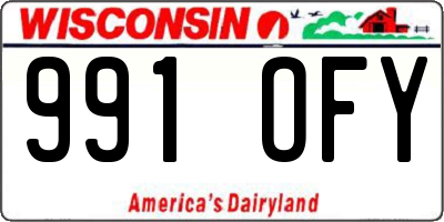 WI license plate 991OFY