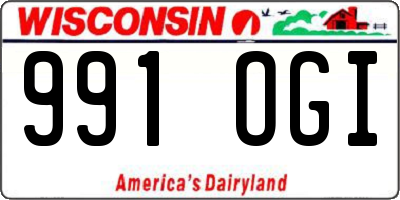 WI license plate 991OGI