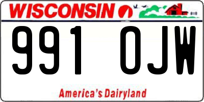 WI license plate 991OJW