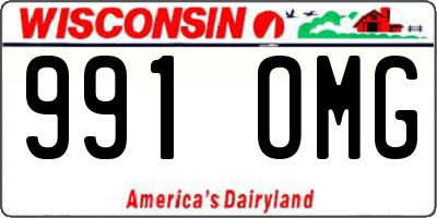 WI license plate 991OMG