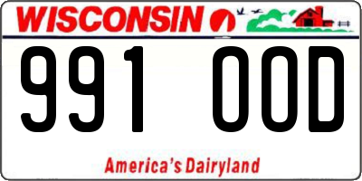 WI license plate 991OOD