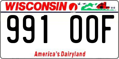 WI license plate 991OOF